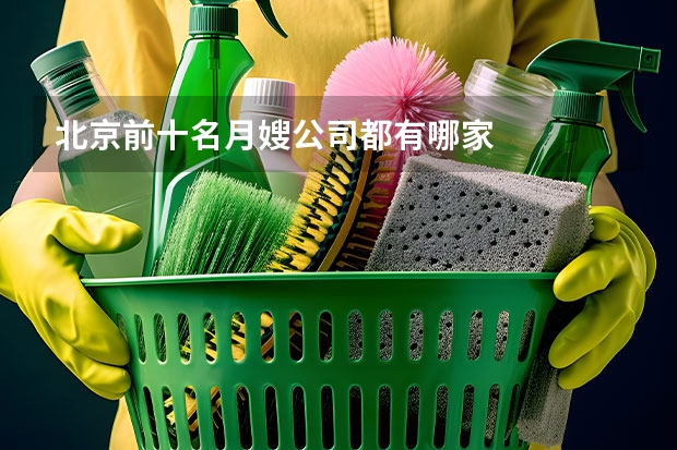 北京前十名月嫂公司都有哪家