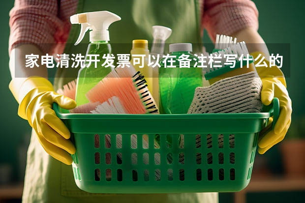 家电清洗开发票可以在备注栏写什么的清洗吗