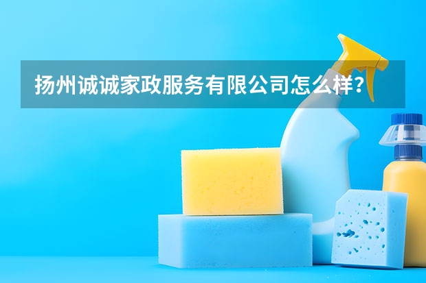 扬州诚诚家政服务有限公司怎么样？