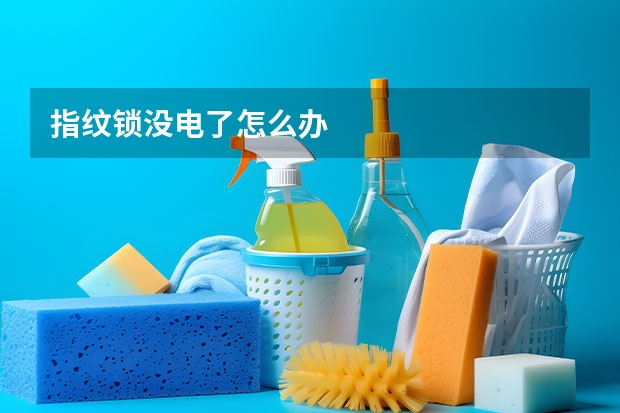 指纹锁没电了怎么办