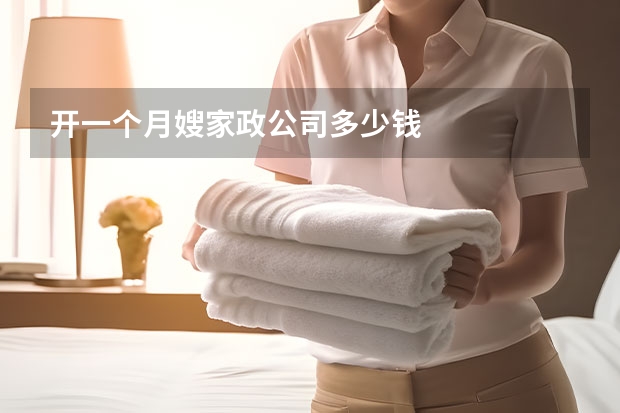 开一个月嫂家政公司多少钱