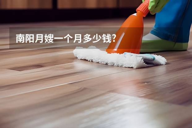 南阳月嫂一个月多少钱?