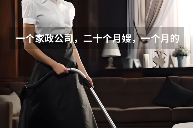 一个家政公司,二十个月嫂,一个月的盈利大概在多少