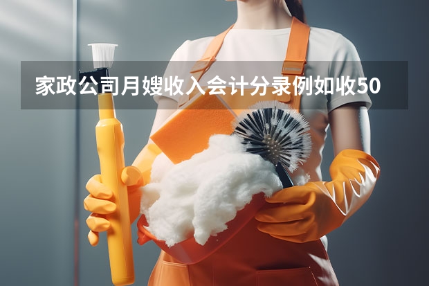 家政公司月嫂收入会计分录例如收5000，付阿姨工资4500？ 家政小程序开发